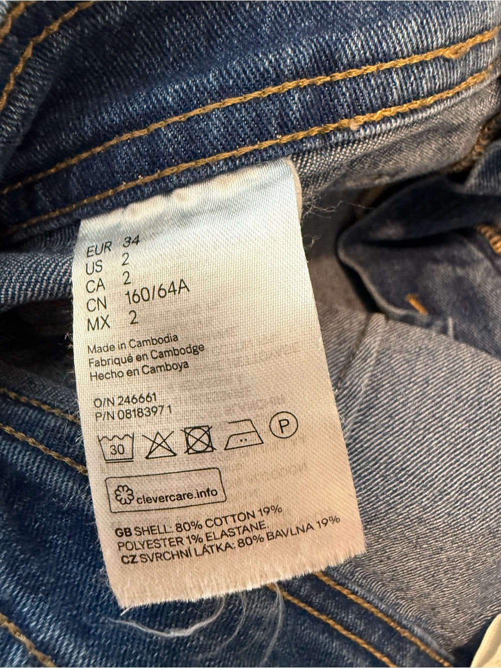 H&M Women’s Wide Straight Leg Crop Jeans 2 Blue Casual Dressy Brunch Date - Picture 7 of 15